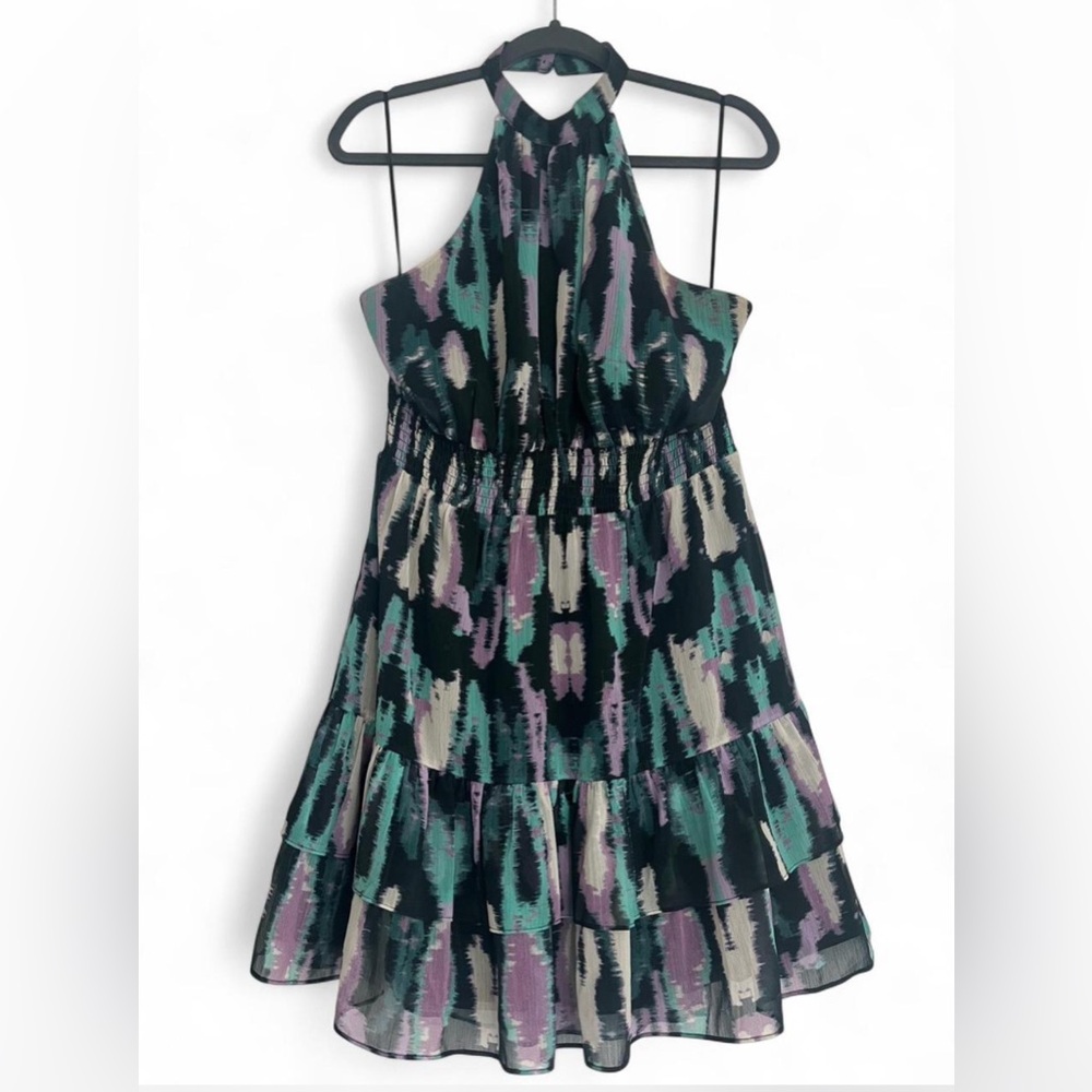 Chelsea28 Black and Purple Dress